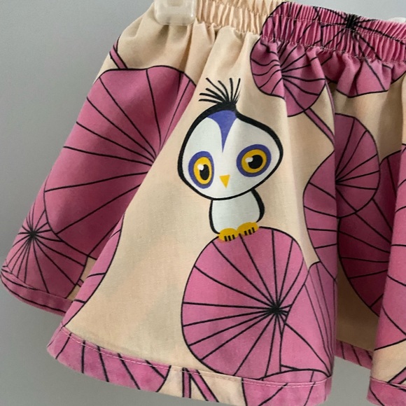 Right Bank Babies Circle Skirt Floral Bird 12 M - Picture 2 of 11